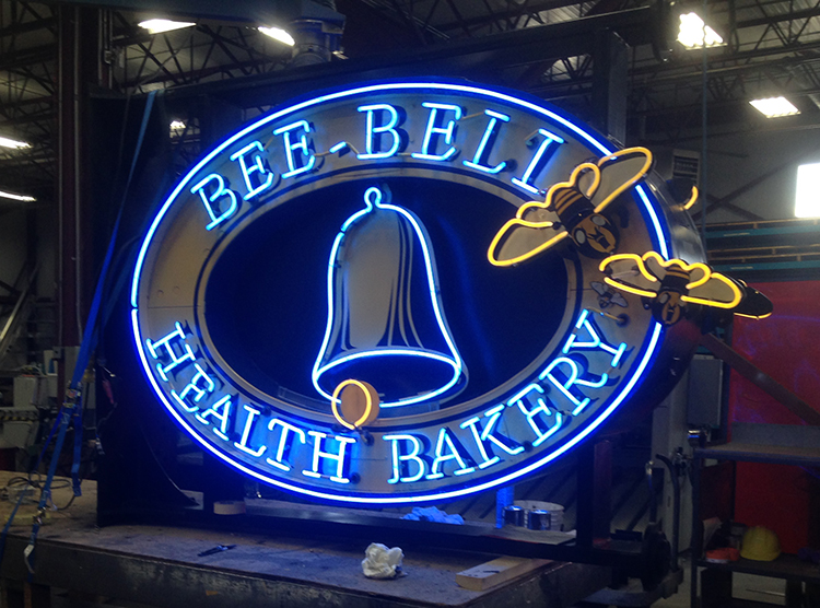 Bee Bell Bakery Sign Restoration
