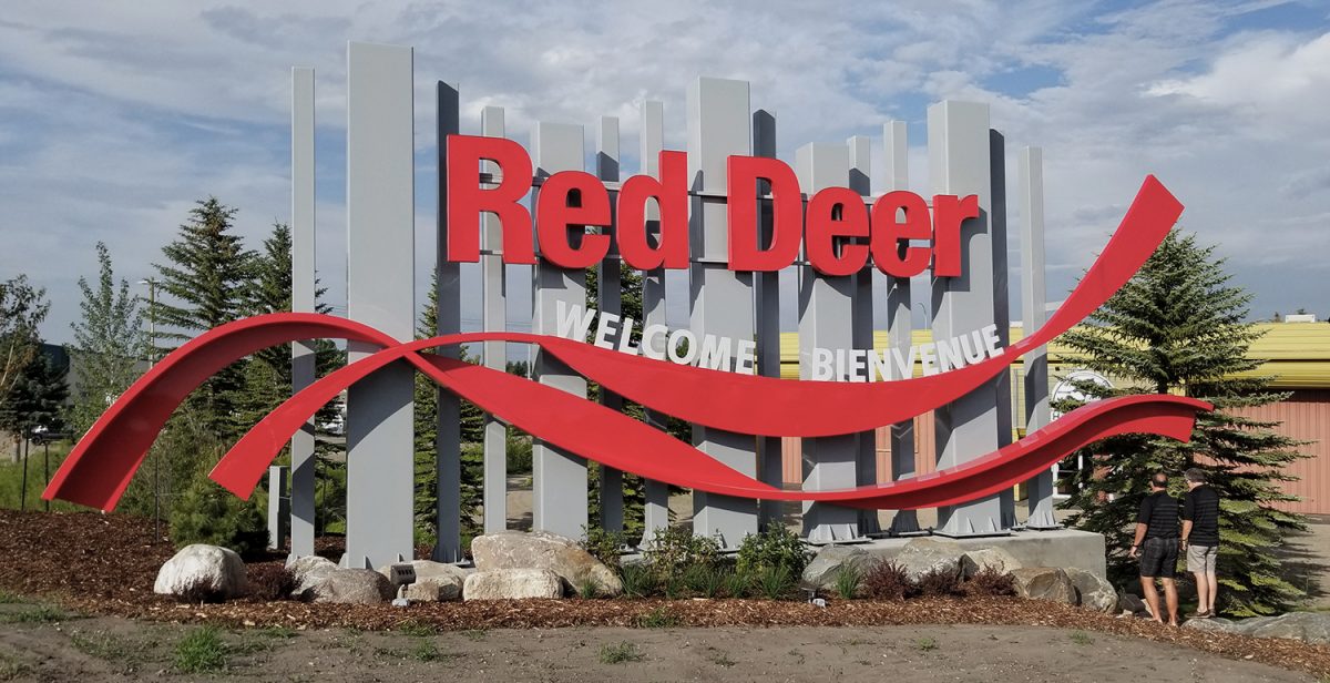 Custom Metal Signage - Red Deer Entry Features