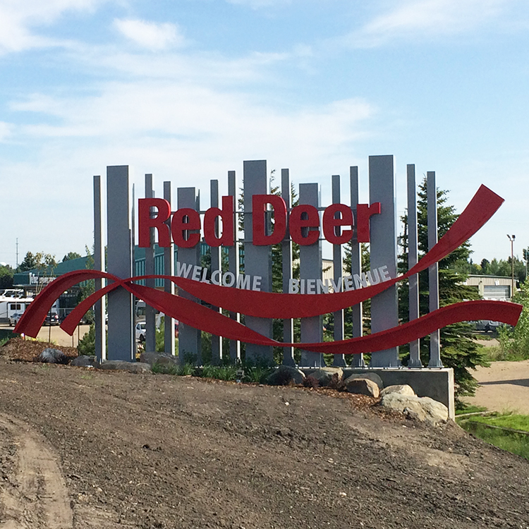 City of Red Deer Entrance Signage Blanchett Neon